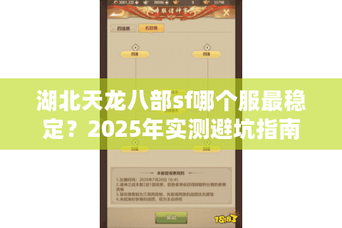 湖北天龙八部sf哪个服最稳定?2025年实测避坑指南 湖北天龙八部sf哪个服最稳定?2025年实测避坑指南