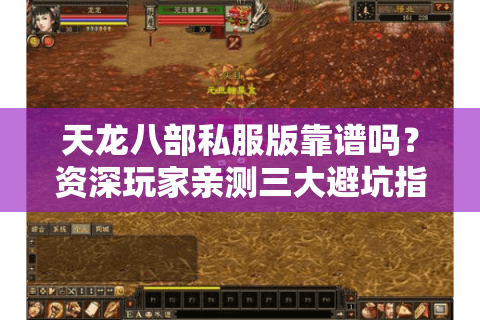 天龙八部私服版靠谱吗？资深玩家亲测三大避坑指南