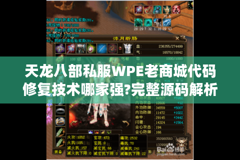 天龙八部私服WPE老商城代码修复技术哪家强?完整源码解析与实战指南