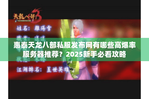惠泰天龙八部私服发布网有哪些高爆率服务器推荐？2025新手必看攻略