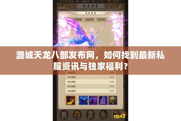 潞城天龙八部发布网，如何找到最新私服资讯与独家福利？