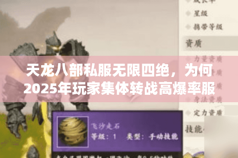 天龙八部私服无限四绝，为何2025年玩家集体转战高爆率服务器？