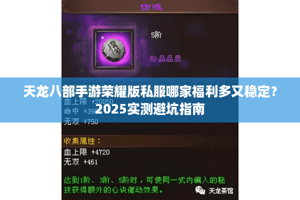 天龙八部手游荣耀版私服哪家福利多又稳定？2025实测避坑指南