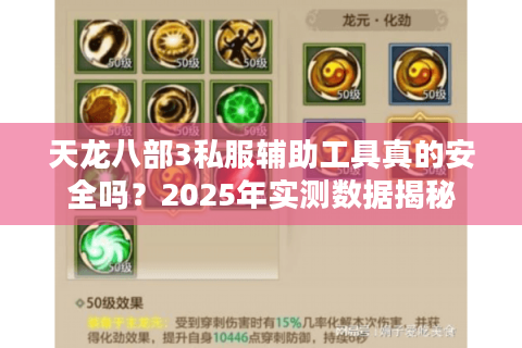 天龙八部3私服辅助工具真的安全吗？2025年实测数据揭秘