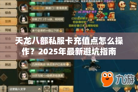 天龙八部私服卡充值点怎么操作？2025年最新避坑指南