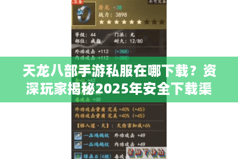 天龙八部手游私服在哪下载？资深玩家揭秘2025年安全下载渠道