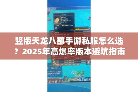 竖版天龙八部手游私服怎么选？2025年高爆率版本避坑指南