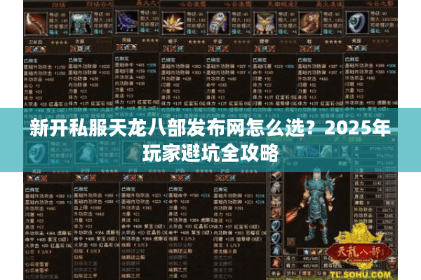 新开私服天龙八部发布网怎么选？2025年玩家避坑全攻略