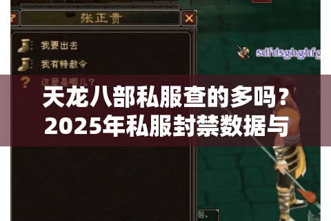 天龙八部私服查的多吗？2025年私服封禁数据与玩家避坑指南