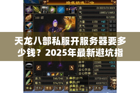 天龙八部私服开服务器要多少钱？2025年最新避坑指南