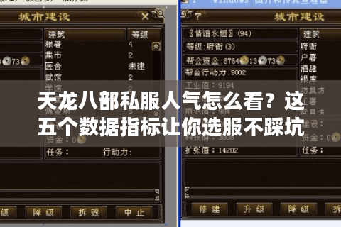 天龙八部私服人气怎么看？这五个数据指标让你选服不踩坑
