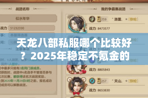天龙八部私服哪个比较好?2025年稳定不氪金的版本推荐 天龙八部私服哪个比较好?2025年稳定不氪金的版本推荐