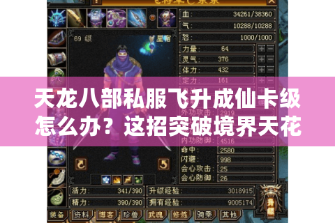 天龙八部私服飞升成仙卡级怎么办？这招突破境界天花板