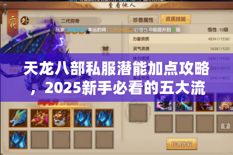 天龙八部私服潜能加点攻略，2025新手必看的五大流派分配方案