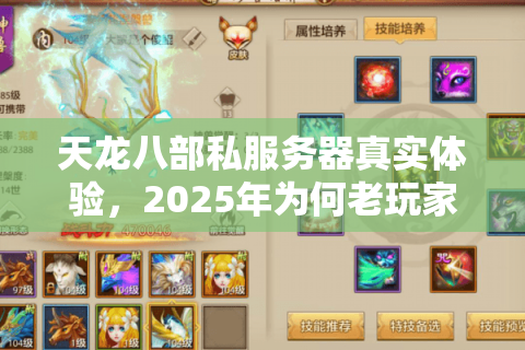 天龙八部私服务器真实体验，2025年为何老玩家集体转战非官服？