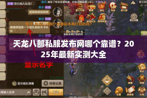 天龙八部私服发布网哪个靠谱？2025年最新实测大全