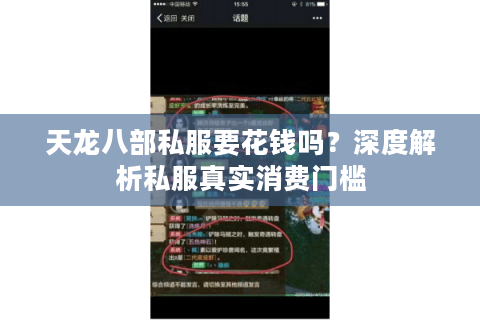 天龙八部私服要花钱吗?深度解析私服真实消费门槛 天龙八部私服要花钱吗?深度解析私服真实消费门槛