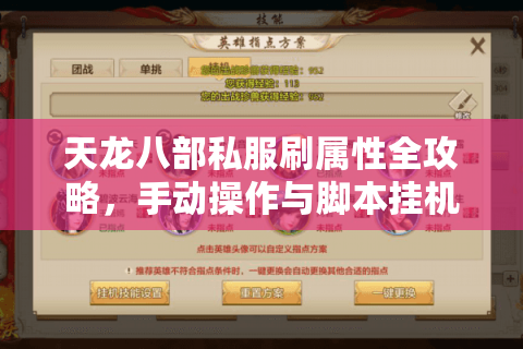 天龙八部私服刷属性全攻略，手动操作与脚本挂机哪个效率更高？