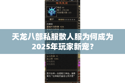 天龙八部私服散人服为何成为2025年玩家新宠？