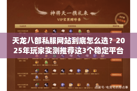 天龙八部私服网站到底怎么选？2025年玩家实测推荐这3个稳定平台