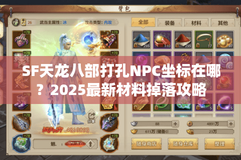 SF天龙八部打孔NPC坐标在哪？2025最新材料掉落攻略