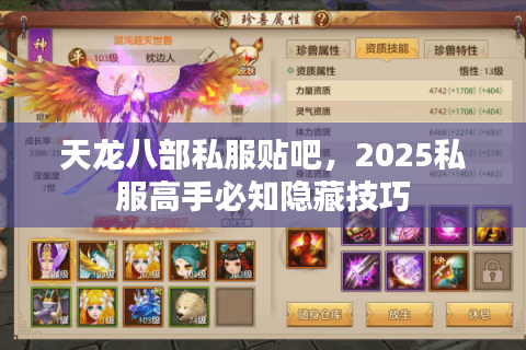 天龙八部私服贴吧，2025私服高手必知隐藏技巧