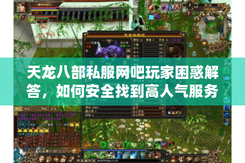 天龙八部私服网吧玩家困惑解答，如何安全找到高人气服务器？