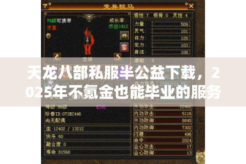 天龙八部私服半公益下载，2025年不氪金也能毕业的服务器推荐？