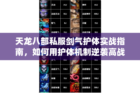 天龙八部私服剑气护体实战指南，如何用护体机制逆袭高战玩家？