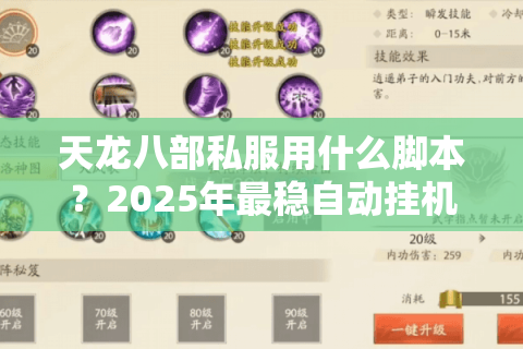 天龙八部私服用什么脚本？2025年最稳自动挂机方案实战推荐