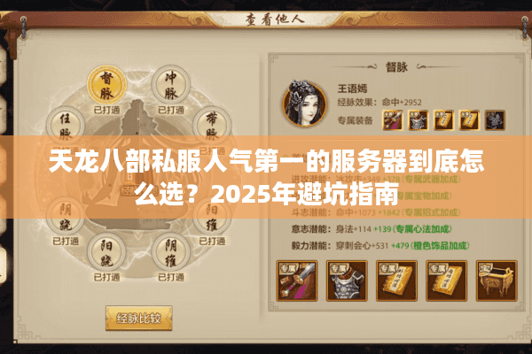 天龙八部私服人气第一的服务器到底怎么选？2025年避坑指南