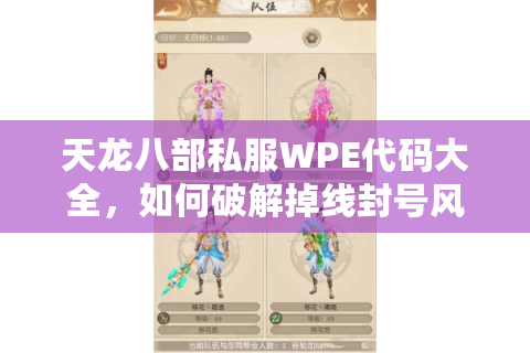 天龙八部私服WPE代码大全，如何破解掉线封号风险？
