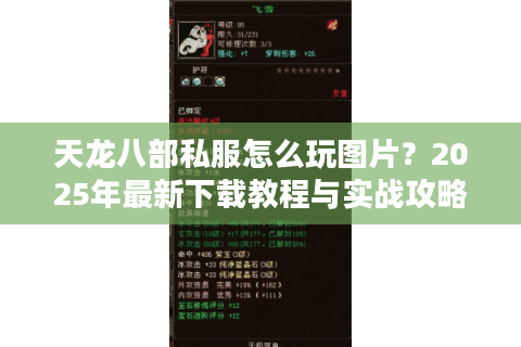 天龙八部私服怎么玩图片？2025年最新下载教程与实战攻略
