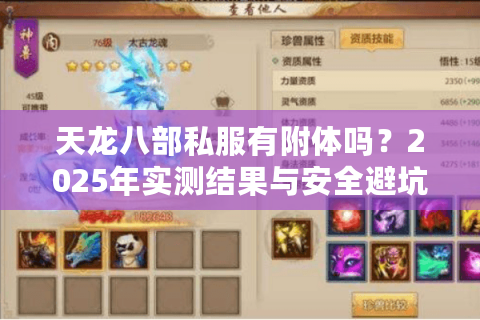 天龙八部私服有附体吗？2025年实测结果与安全避坑指南