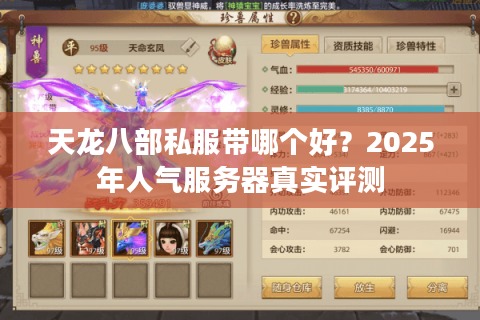 天龙八部私服带哪个好？2025年人气服务器真实评测