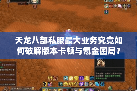 天龙八部私服最大业务究竟如何破解版本卡顿与氪金困局？