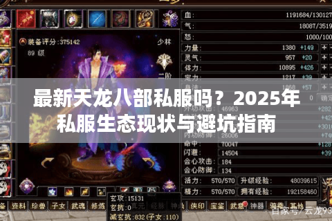 最新天龙八部私服吗？2025年私服生态现状与避坑指南