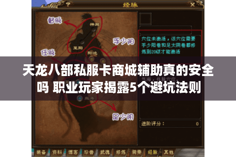天龙八部私服卡商城辅助真的安全吗 职业玩家揭露5个避坑法则