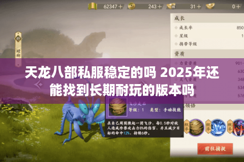天龙八部私服稳定的吗 2025年还能找到长期耐玩的版本吗
