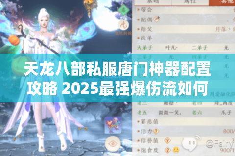 天龙八部私服唐门神器配置攻略 2025最强爆伤流如何实战？