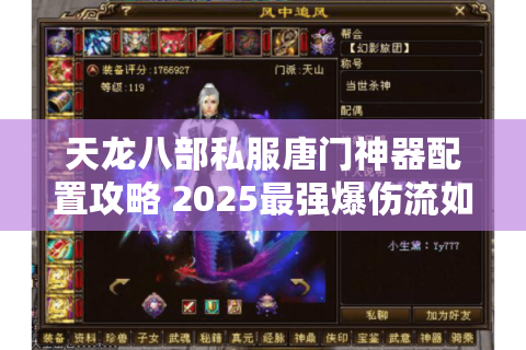 天龙八部私服唐门神器配置攻略 2025最强爆伤流如何实战？