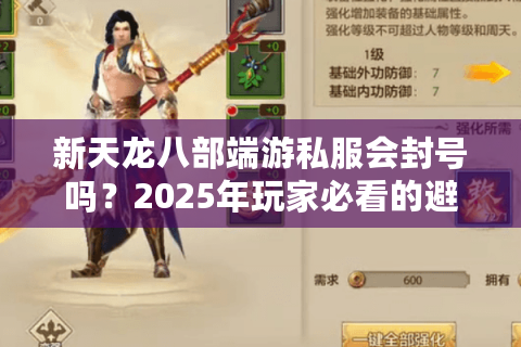 新天龙八部端游私服会封号吗？2025年玩家必看的避坑指南