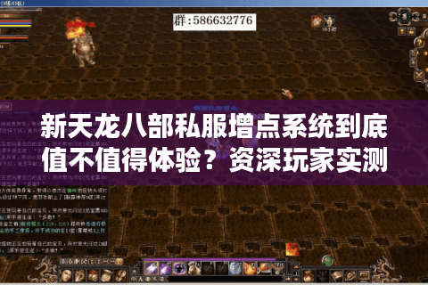 新天龙八部私服增点系统到底值不值得体验？资深玩家实测报告