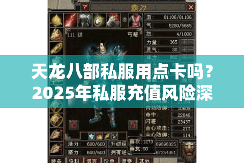 天龙八部私服用点卡吗？2025年私服充值风险深度解析