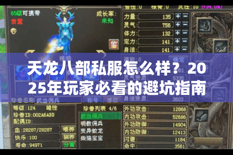 天龙八部私服怎么样？2025年玩家必看的避坑指南