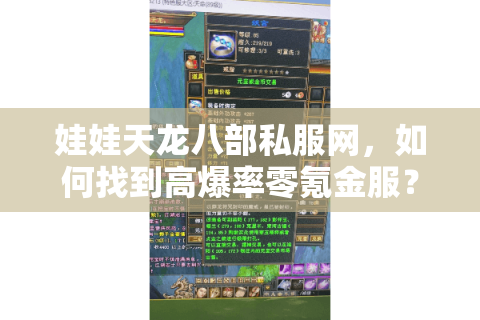 娃娃天龙八部私服网，如何找到高爆率零氪金服？