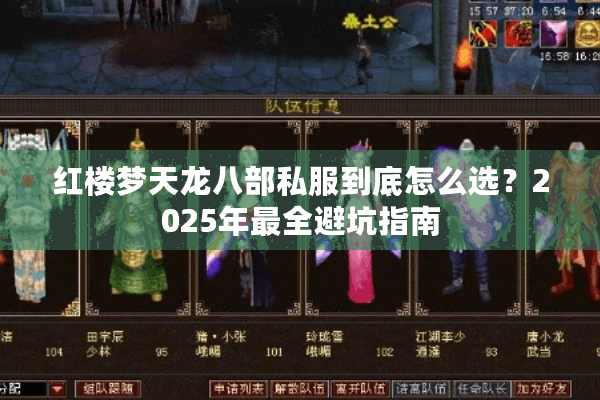 红楼梦天龙八部私服到底怎么选？2025年最全避坑指南