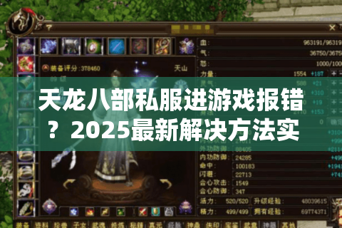 天龙八部私服进游戏报错?2025最新解决方法实测有效 天龙八部私服进游戏报错?2025最新解决方法实测有效