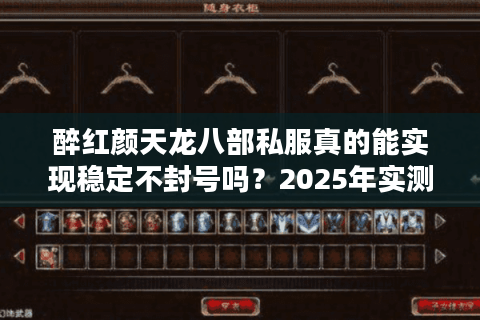 醉红颜天龙八部私服真的能实现稳定不封号吗？2025年实测报告揭秘