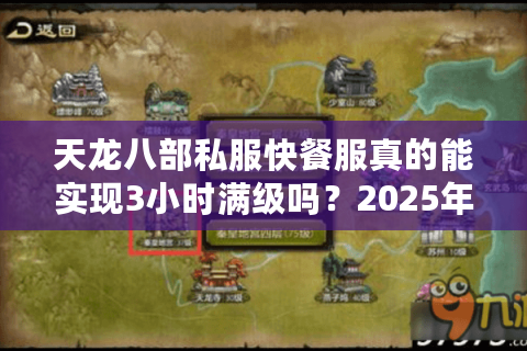 天龙八部私服快餐服真的能实现3小时满级吗？2025年玩家实测数据揭秘